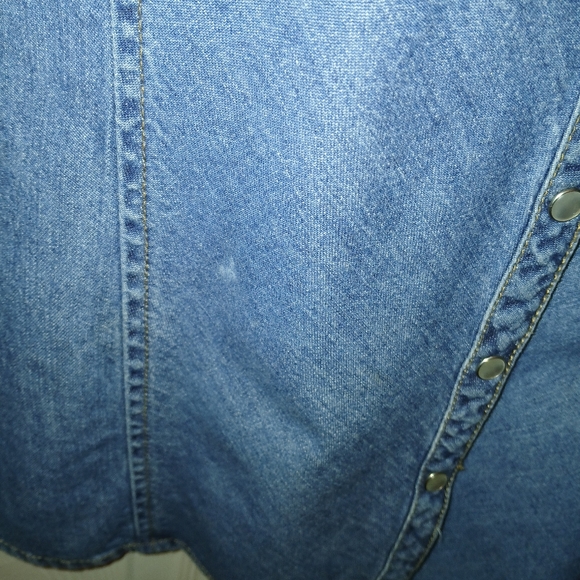 Vintage Faded Glory Denim Blouse Shirt Top Women's Size 22/24W - Picture 6 of 8